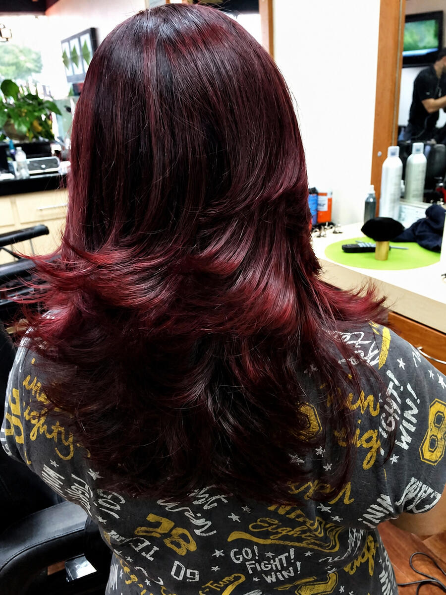 Barber styling a client